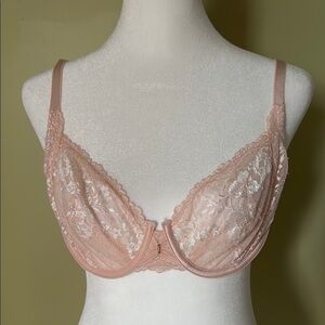 VICTORIA’S SECRET Lace Underwire Unlined Demi Bra Size 36C